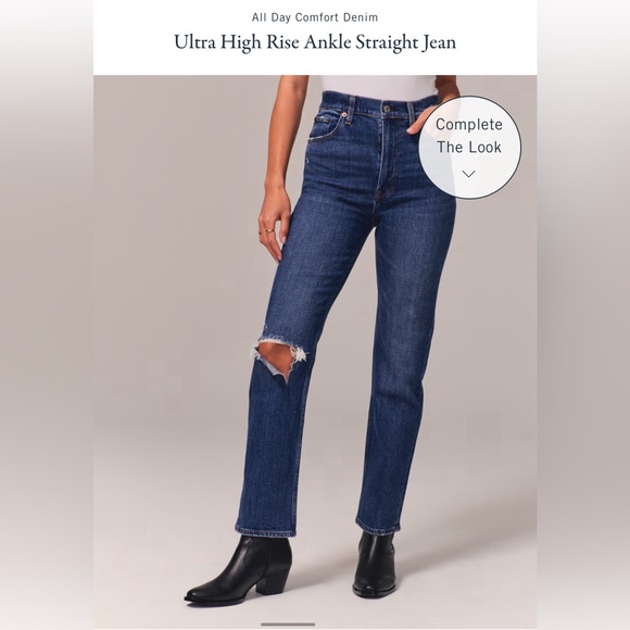 Abercrombie and Fitch Ultra High Rise Straight Jean Size 25/0 Regular - Picture 8 of 10